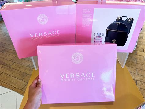 free versace backpack with perfume.